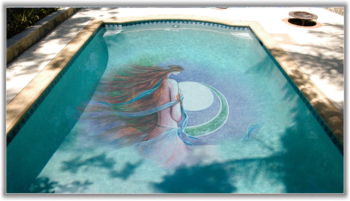 Mural inside a Pool